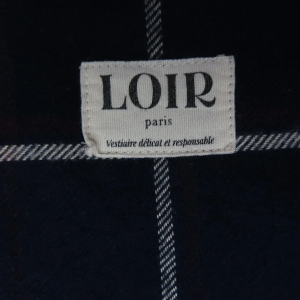 LOIR Paris Kids‎ Jacket 36 mos Navy Windowpane Plaid French Designer Cotton Coat